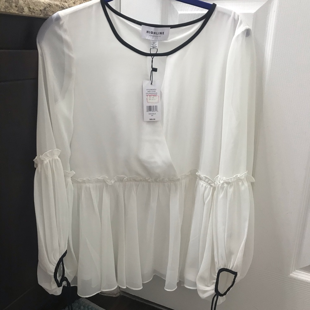 White long sleeve shirt. New.
